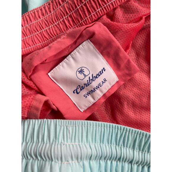 Lot of 3 Caribbean Swim Trunks Mens 4XB Mesh Lined Drawstring 8.5" Inseam - Picture 11 of 16